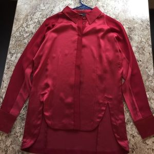 Nasty gal silk shirt size xxs