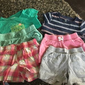 4 shorts 2 t-shirts 5t