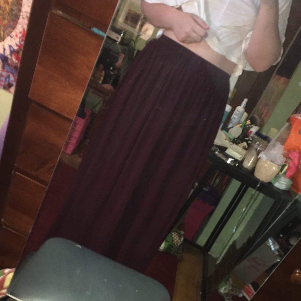 NWOT Dark Purple Maxi Skirt