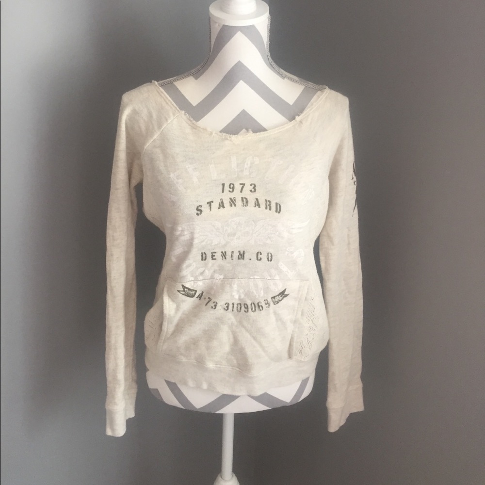 Small Affliction off the shoulder sweater.