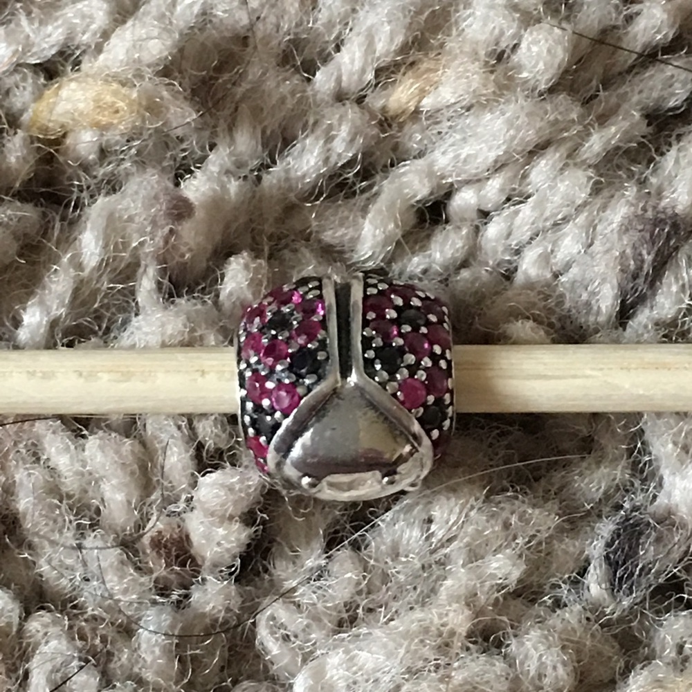 EUC Pandora 791484 Sparkling Ladybug Charm