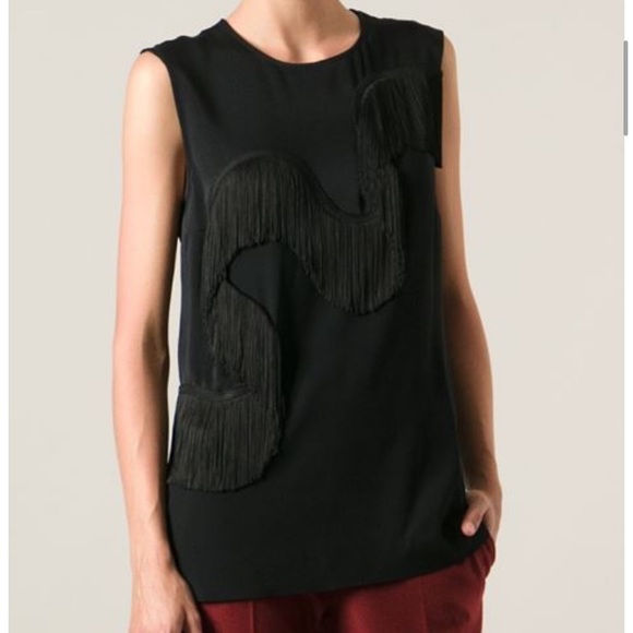 Stella McCartney - □STELLA McCARTNEY□ fringe tank top Stella McCartney | Tops | Stella Mccartney Fringe Black Tank