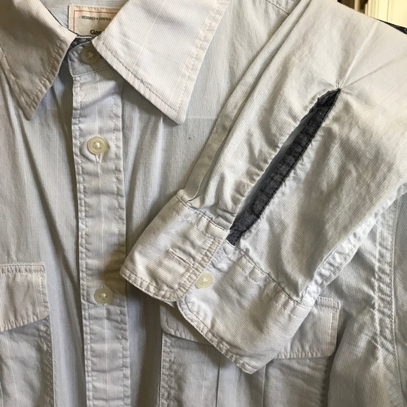 GAP Other - GAP Washed Out Light Blue Plaid Buttoned Shirt