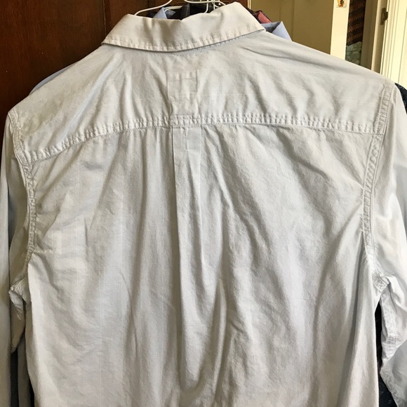 GAP Washed Out Light Blue Plaid Buttoned Shirt - Picture 5 of 5