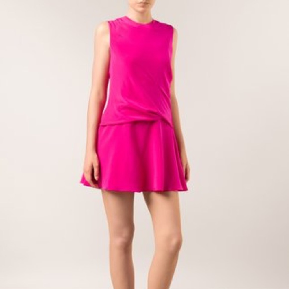 Thakoon Addition Pink Draped Skirt Dress
