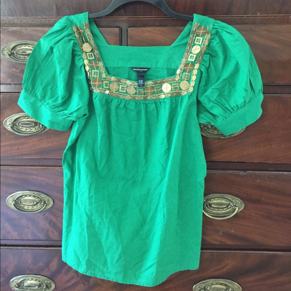 Banana Republic re Embellished  top