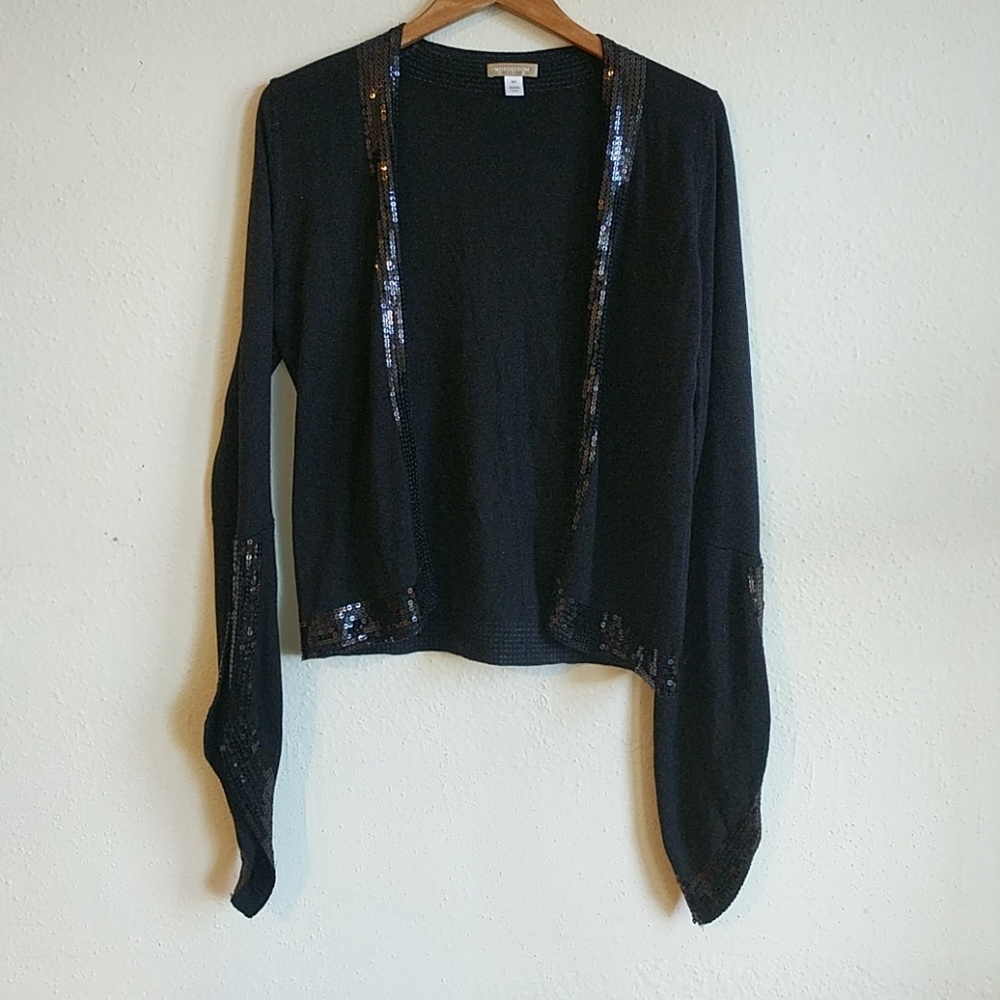 Open bell sleeve Black Nordstrom blouse