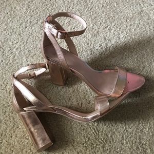 Rose gold simple heels