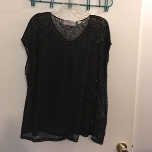 Avenue studio black top with design  throughout.