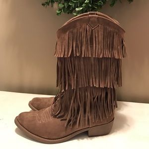 Fringe Swede Boutique Boots