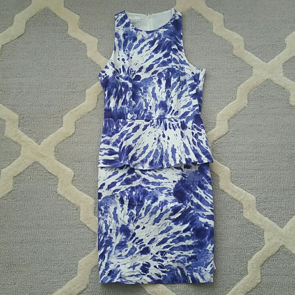 Racer back peplum pencil cut dress