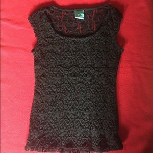 H.I.P. Black Lace Top size XS