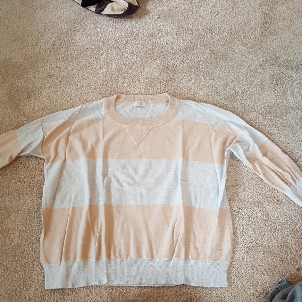 Madewell 3/4 sleeve cotton sweater