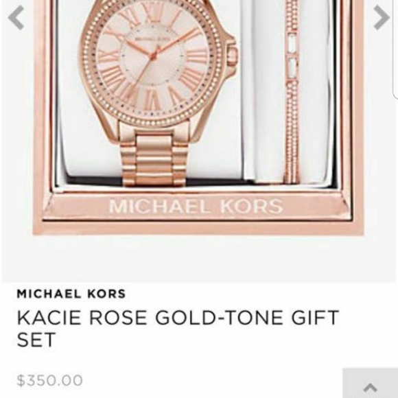 Michael kors rose gold watch and bracelet
