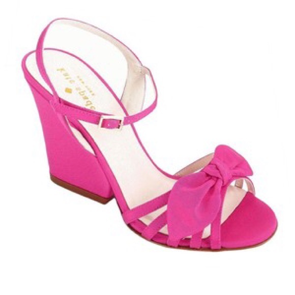 Kate Spade Indie Bow Wedge in Hot Pink Grosgrain - Picture 5 of 8