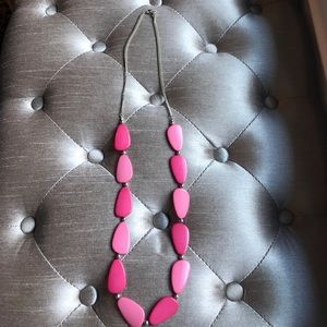 Long Pink bead necklace
