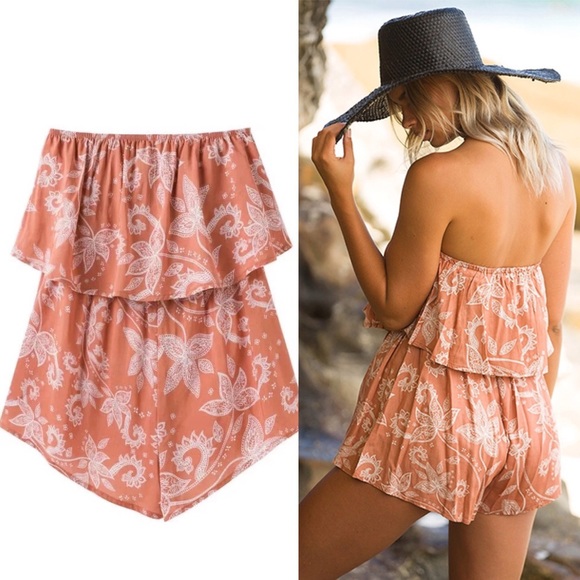 Dahlia Paisley Floral Ruffle Romper - Picture 4 of 4