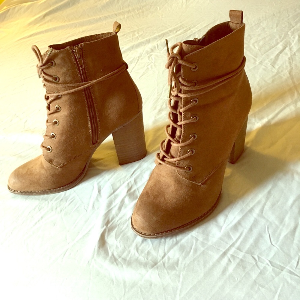 Aldo Suede Block Heel Boots