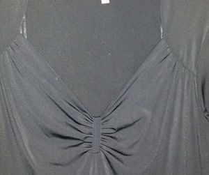 Black Sweetheart Neckline Blouse XL