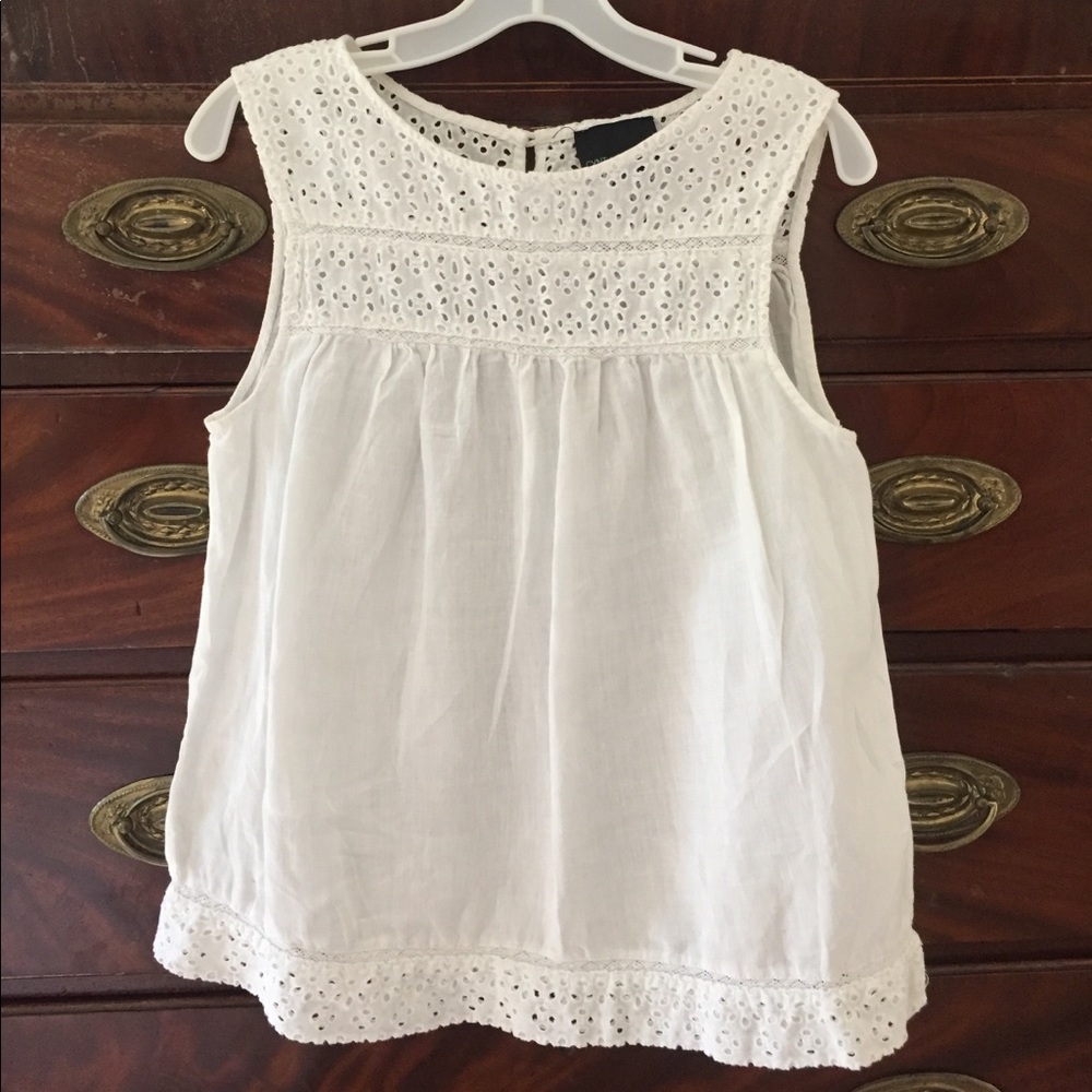 Cynthia Rowley linen sleeveless top