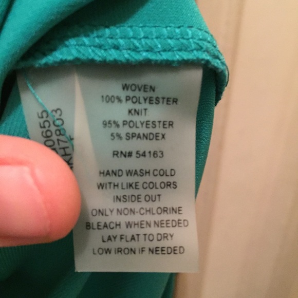 Nearly new Calvin Klein black and green blouse - Picture 4 of 4