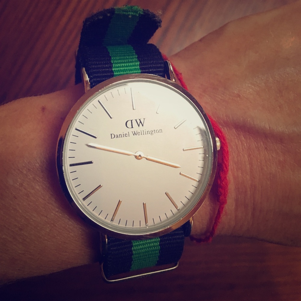 Daniel Wellington watch  green and blue strap