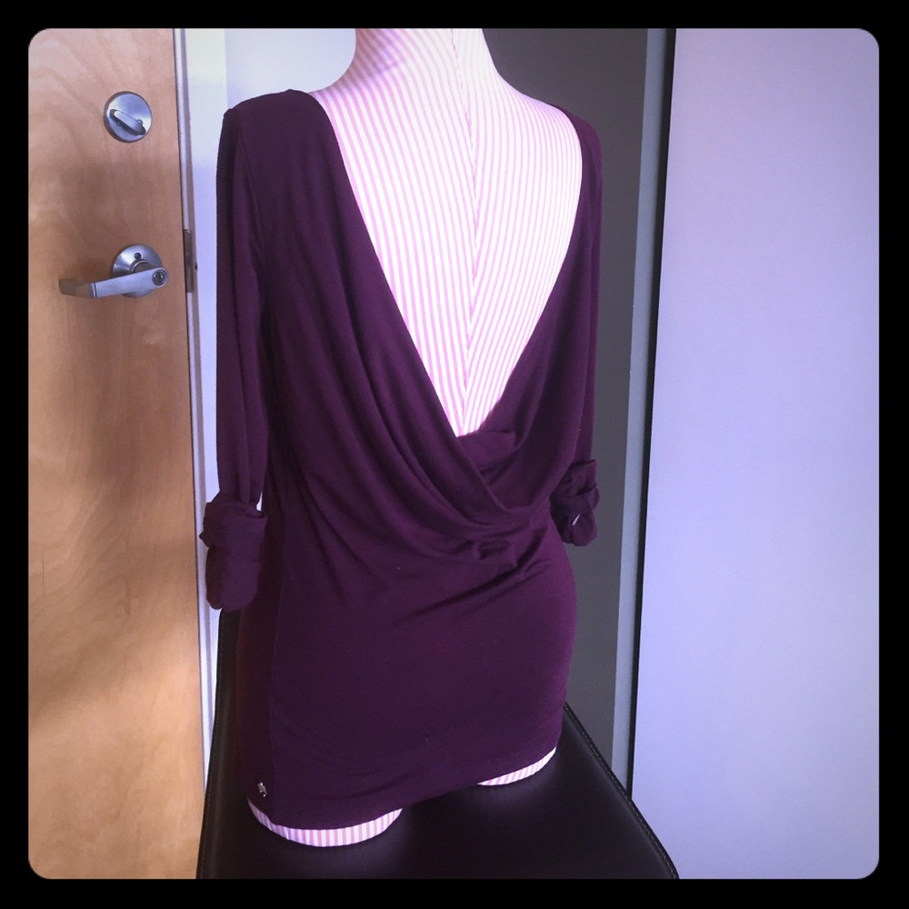 Draped-back Top