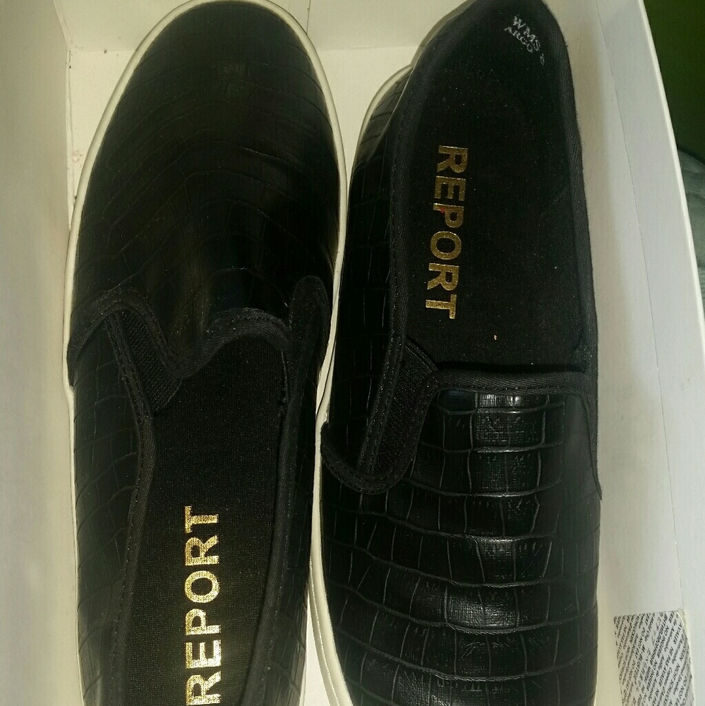 Black slip on casual sneakers