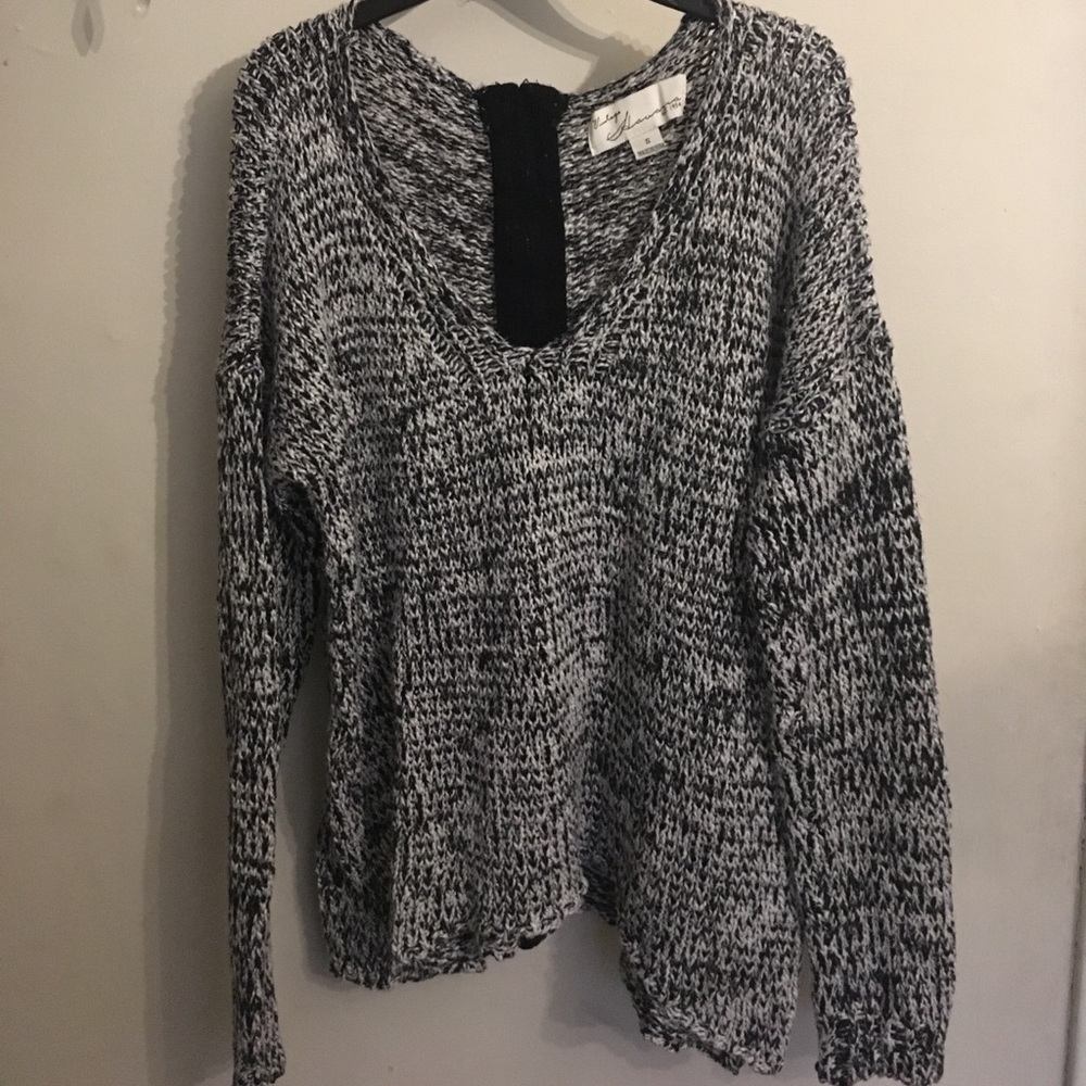 Black and white oversized sweater