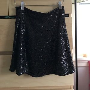 Tobi skater skirt wth black sequins, fun!