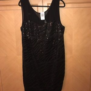 NWT Torrid Black Sequin Zebra Mesh Tank Dress