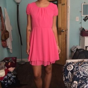 Hot pink babydoll dress