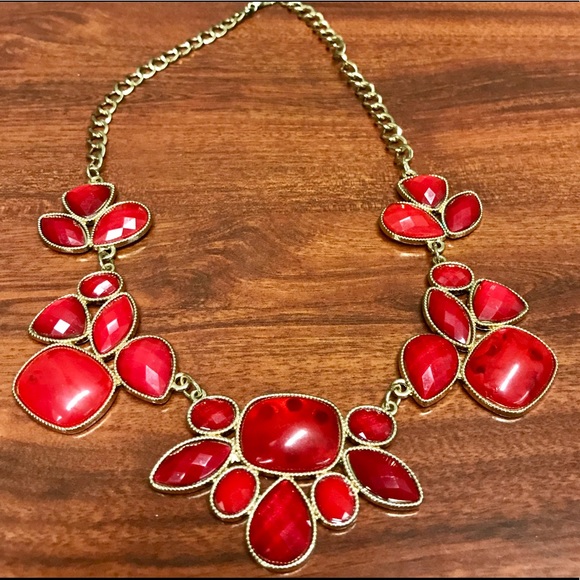 ❌SOLD❌ Red stone necklace - Picture 1 of 2