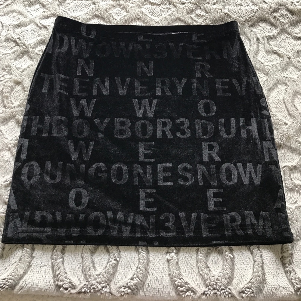 Velvet Black Skirt