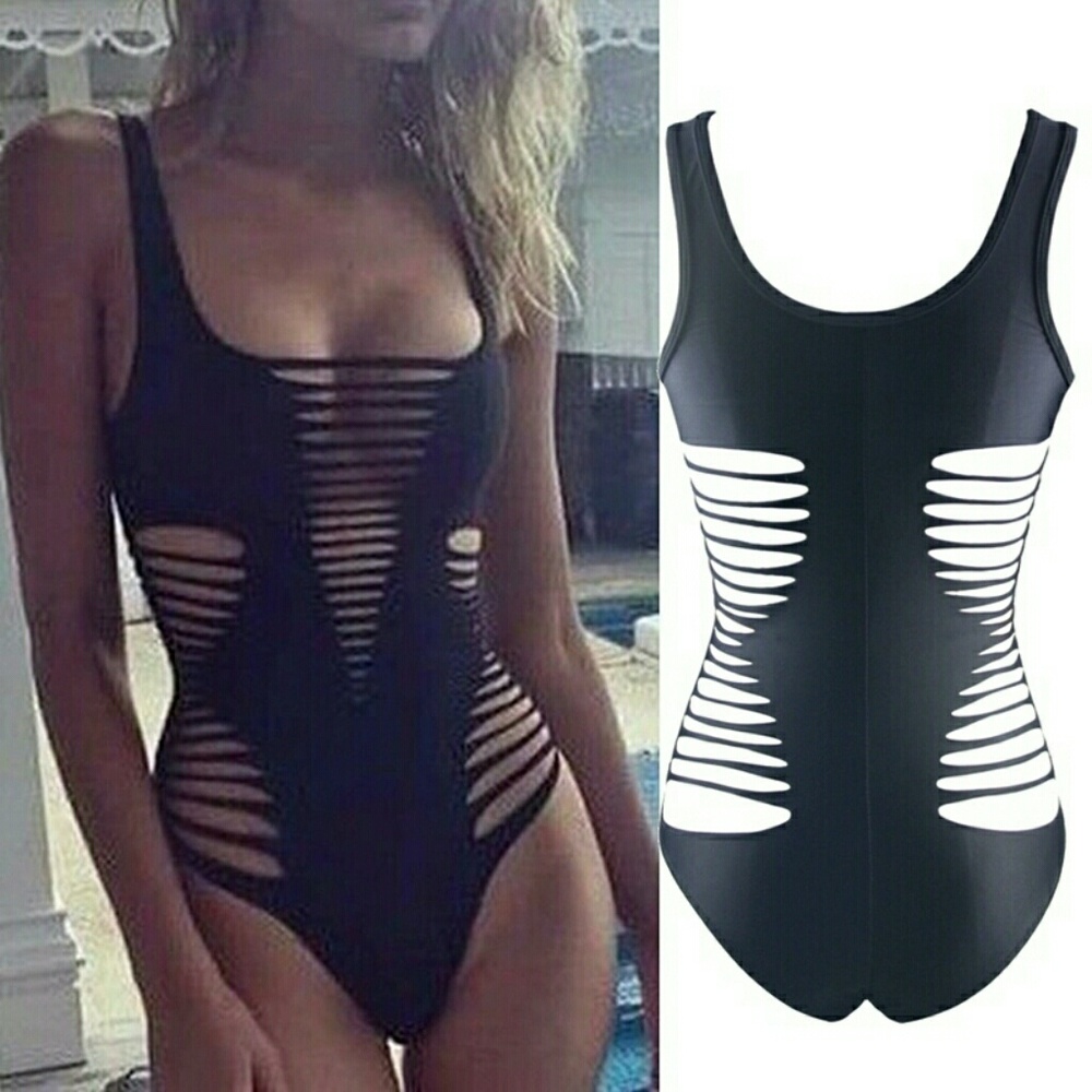 Bandage One Piece Swimsuit Sexy Monokini High Cut