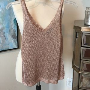 Metallic rose gold tank brand new!