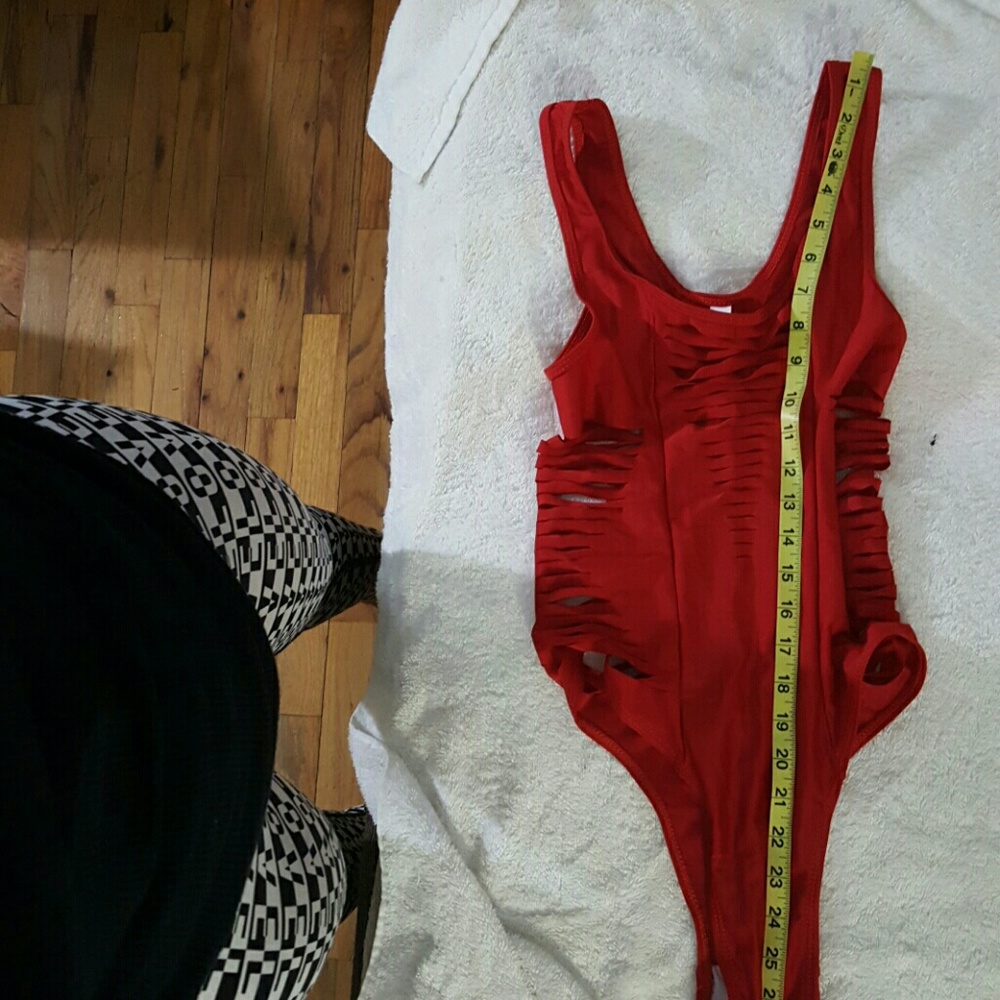 Bandage One Piece Swimsuit Sexy Monokini High Cut - Picture 7 of 8