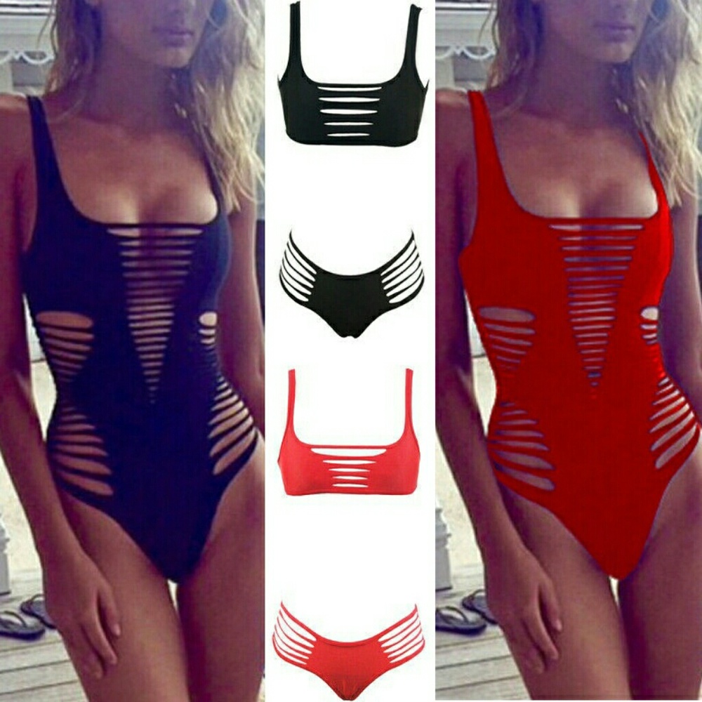Bandage One Piece Swimsuit Sexy Monokini High Cut