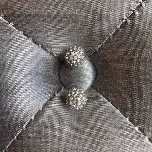 Faux diamond stud earrings