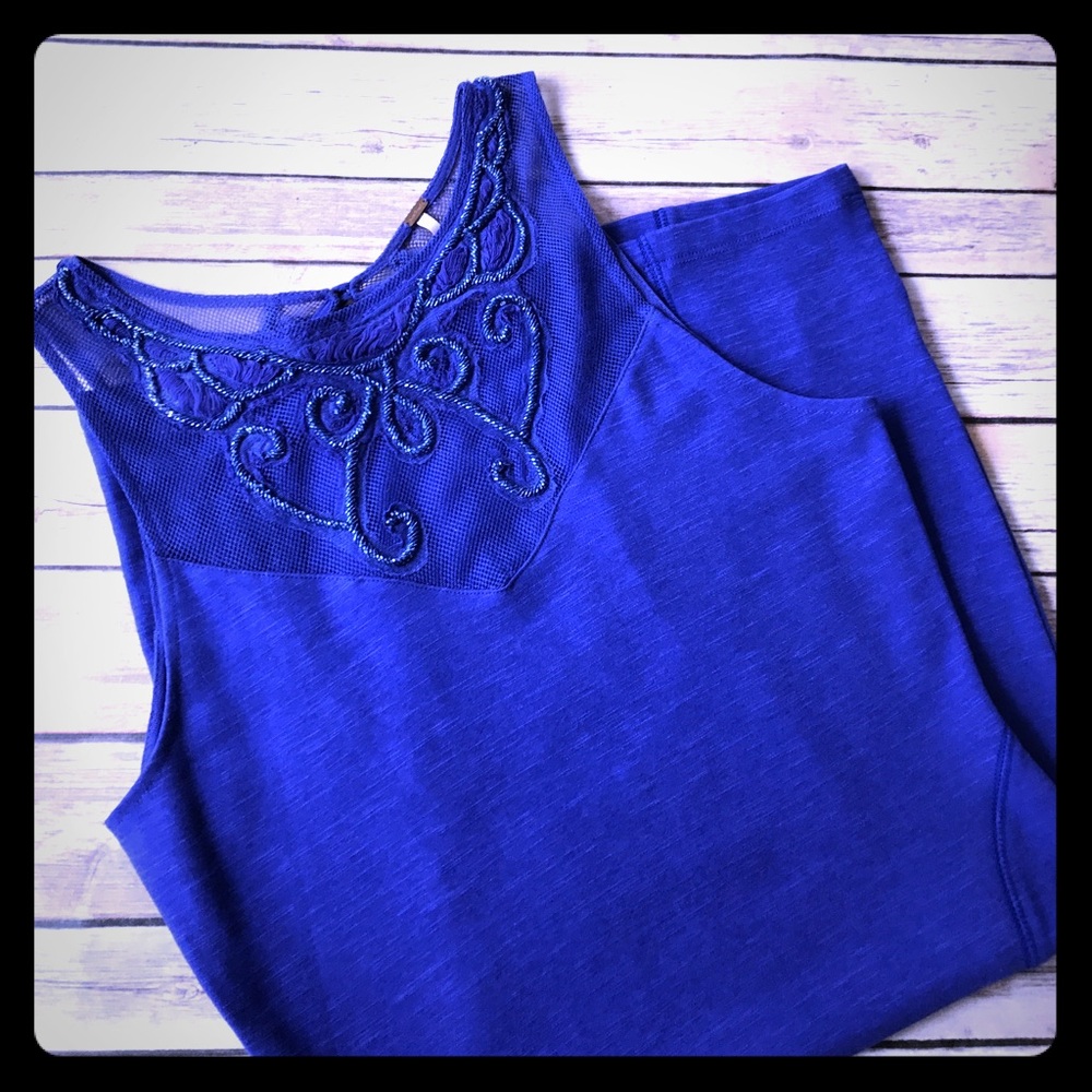 Free People royal blue body con dress size Medium
