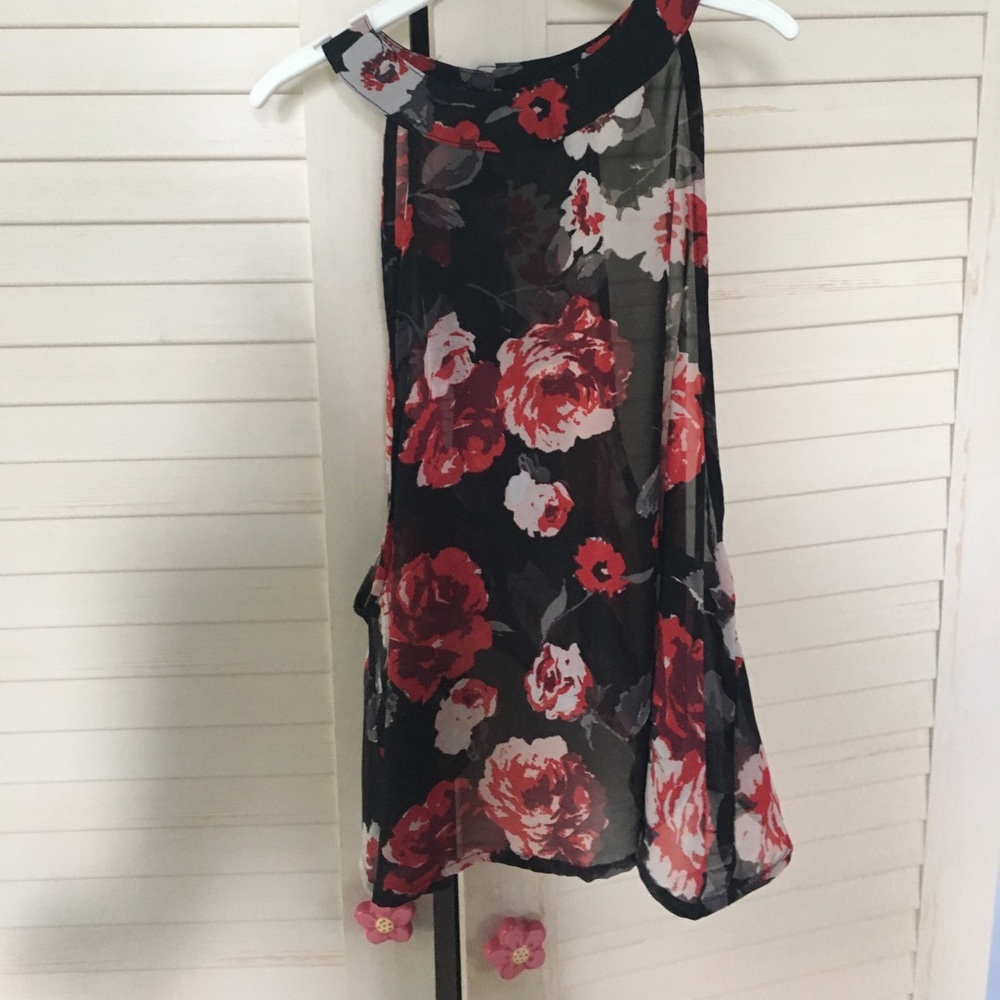 Floral sheer top