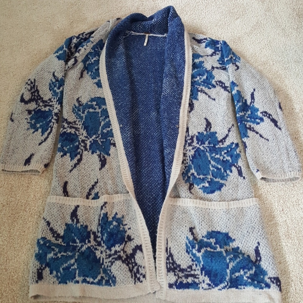 Free people flower power cardigan