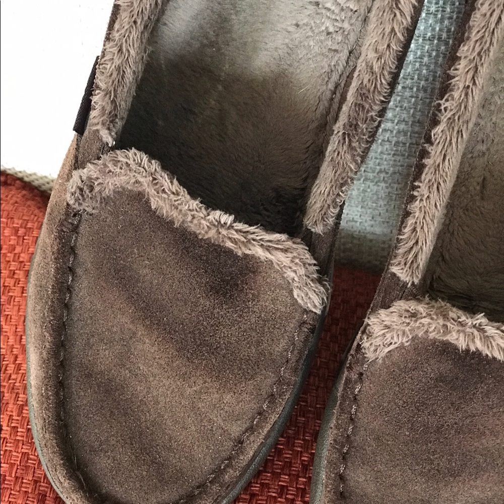 Roxy Brown and gold Suede shoes