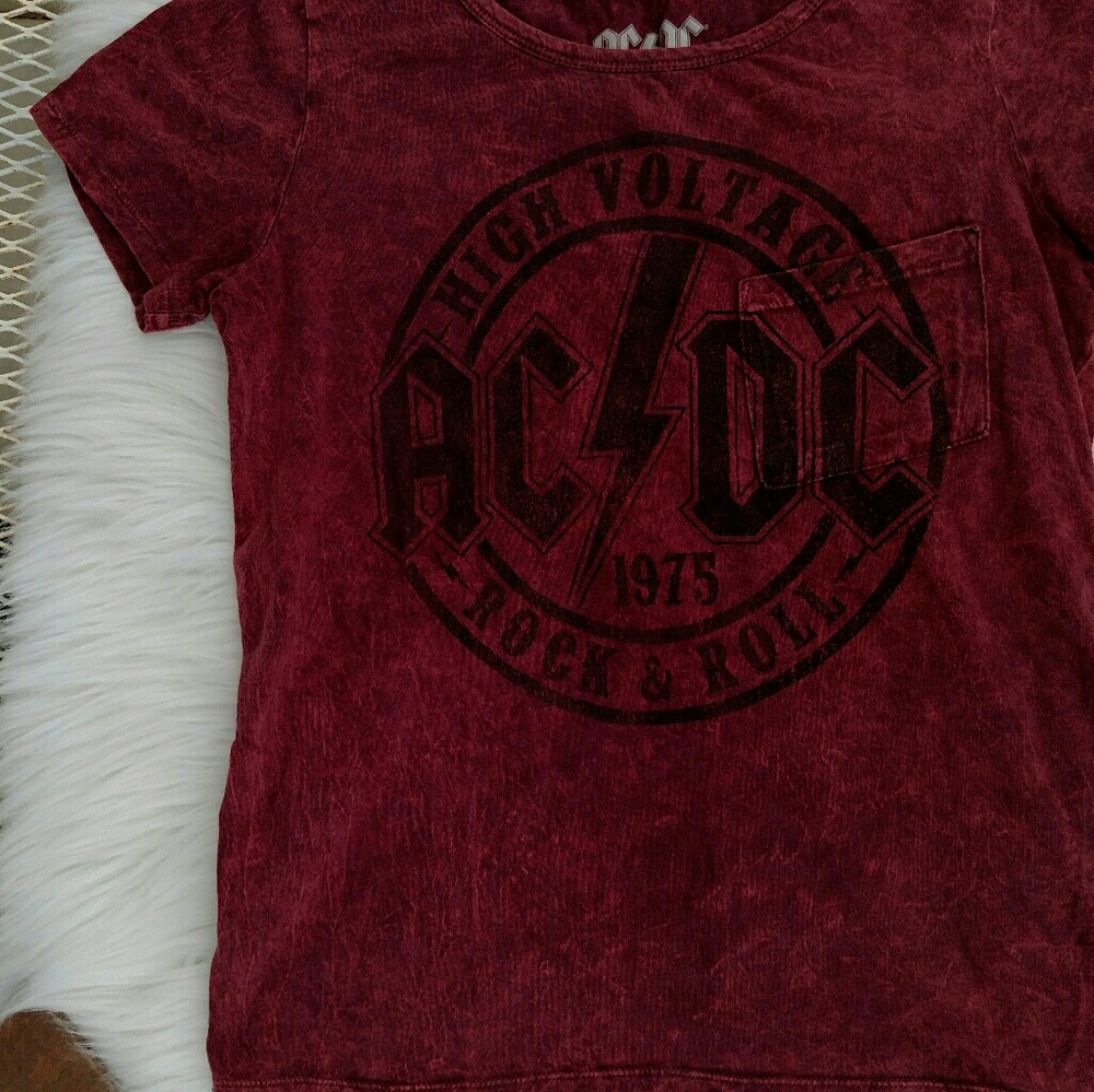 ACDC band shirt tie dye XS