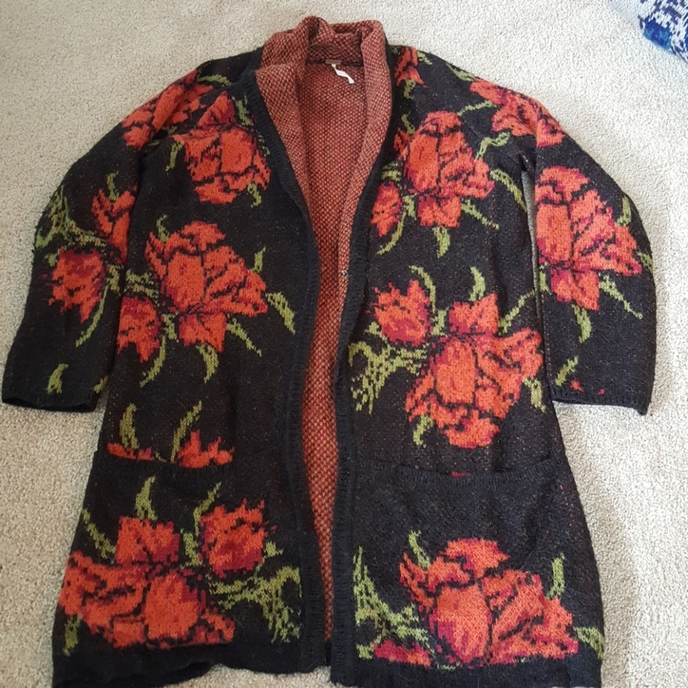 Free people flower power cardigan