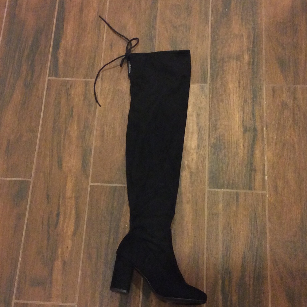 Over the knee black boots