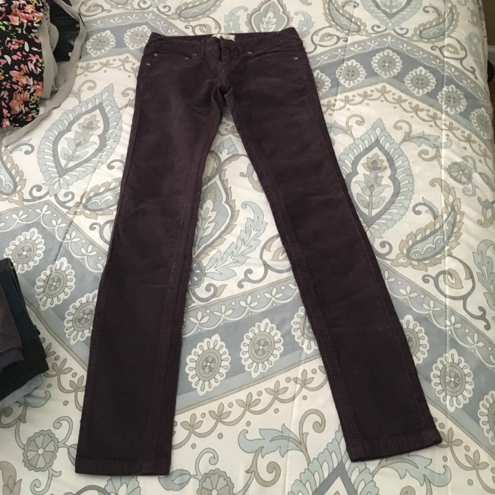 Free People Plum/Prune Corduroy Jeans