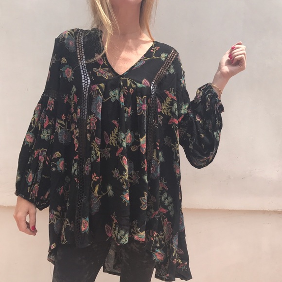 Free People Tops - Free People floral boho chic top SZ S