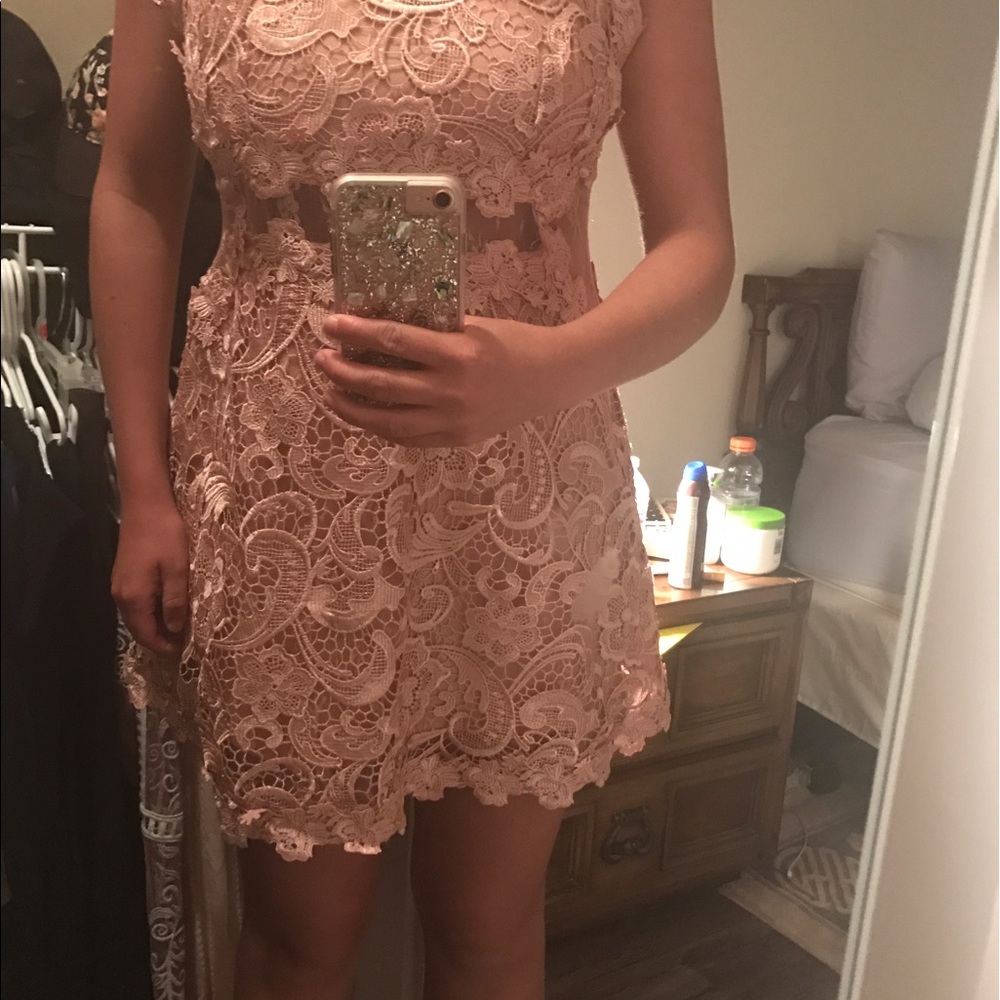 Lacey/sheer Topshop sundress *NEVER WORN* - Picture 5 of 8