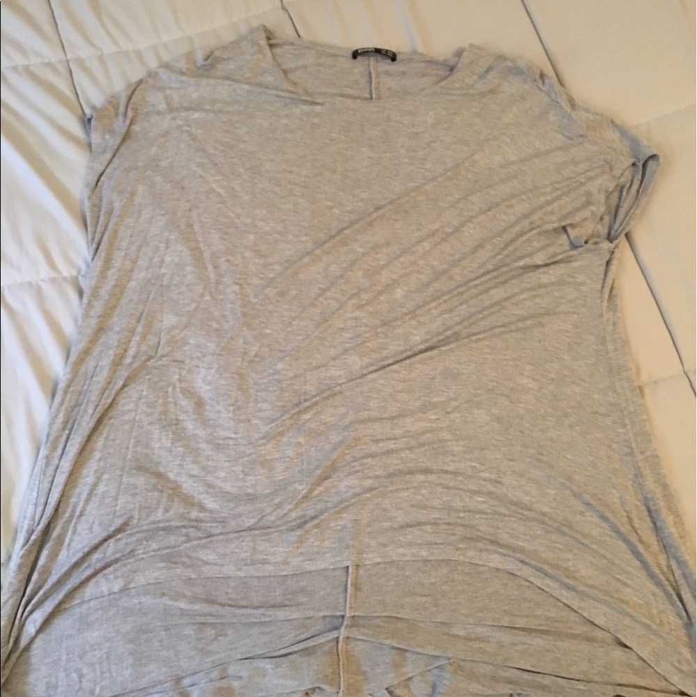 Soft gray cap sleeve tunic